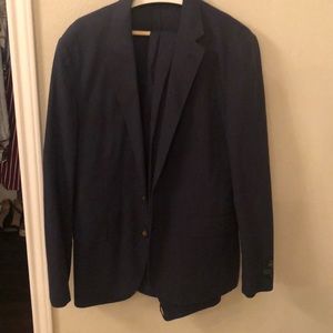 Navy linen suit jcrew